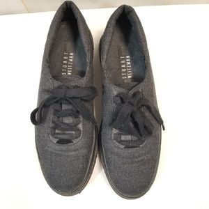 Stuart Weitzman Charcoal Gray Sneakers Size 7.5